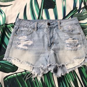 AE Distressed Denim Shorts